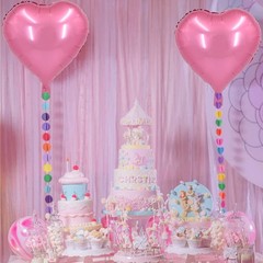 30 pcs18inch Pink Heart Shape Foil Mylar Balloons for birthday party