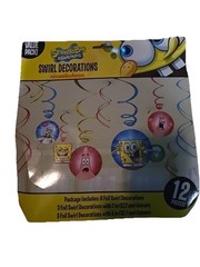 2011 SpongeBob SquarePants Swirl Decorations New Sealed 12pcs Party Supplies