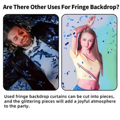 Blue Streamers Party Decorations 3.3×8.2ft, 2 Pack Dark