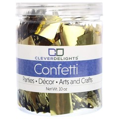 10oz Bulk 1 Inch Square Confetti Metallic Gold Premium Large Shiny Foil