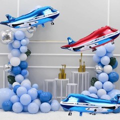 10 PCS Airplane Balloons Foil Mylar Balloons for Baby Shower Toys Themed Part