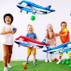 10 PCS Airplane Balloons Foil Mylar Balloons for Baby Shower Toys Themed Part