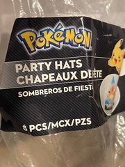 2014 8 Pokemon Party Hats w/Charizard, Pikachu, Meowth *Open/Unused* ooo1
