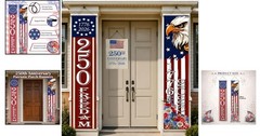Bald Eagle Design Porch Banner – Celebrate 250 , 70″x13″ for All Occasions