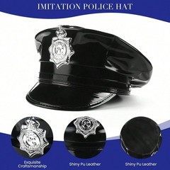 Costume Accessories, Adjustable Cop Hat for Adult Woman Theater Dress Up,