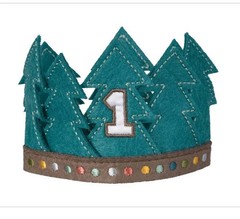 Wilderness 1st Birthday Crown, 3 X 3 3/4 Inches