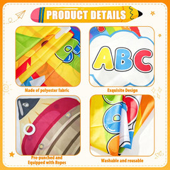 24 PCS Back to School Door Decorations for Preschool Classroom Decorations | Pol