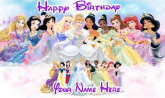 Birthday banner Personalized 6ft x 3 ft Disney Princesses
