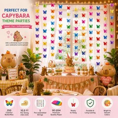 3D Butterfly Garland Decorations, 51 Ft Hanging Butterfly Streamers, 5 Pack C…