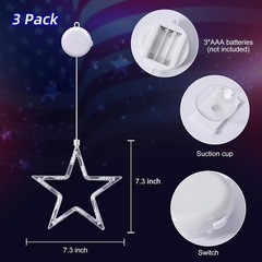 Holiday Star Window Silhouette Lights, Set of 3