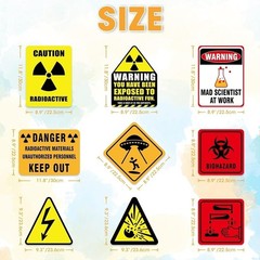9PCS Vibrant Science Party Decorations – Mad Scientist Theme for Kids’ Birthdays