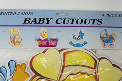 Vintage 1994 Baby Cutouts 4 Piece Set Double Sided Magic Creations New
