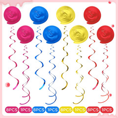 Faccito 68 Pcs Ice Cream Party Decorations Ice Cream Hanging Swirls Colorful Des