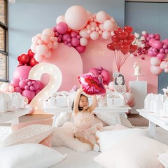 Valentines Day Balloon Garland Arch Kit Macaron Pink Pink Red Balloons Heart …