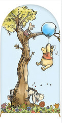 Winnie The Pooh Birthday Arch Backdrop Cover Baby Shower Party Background Props