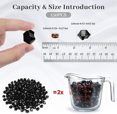 Luxurious 150PCS Black Fake Ice Rocks – Versatile Table Scatter & Craft Gems