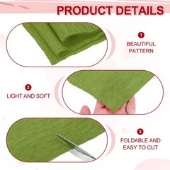 Crepe Paper Roll Crepe Paper Decoration 7.5ft 20 Inch Wide Olive Green