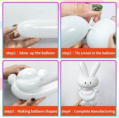 100Pcs clear 260 Balloons Clear Long Skinny Latex Balloon for Animal Ballons,