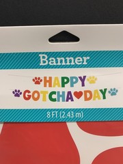 HAPPY GOTCHA DAY Banner for Dog Cat Adoption Party Celebrate 8ft Long 2-PACK NEW