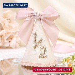 Bow 1/2 Birthday Hat – Little Princess Half Birthday Decorations, 1/2 Way To One