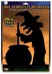 Witch Silhouette 45cm Lawn Outdoor Halloween Fancy Dress Party Celebration