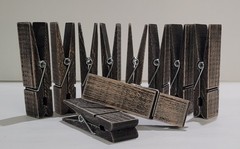 10 Rustic WOODEN CLOTHESPINS – Weddings, Decor, Etc. – 4 5/8″ x 1 1/4″ x 1″