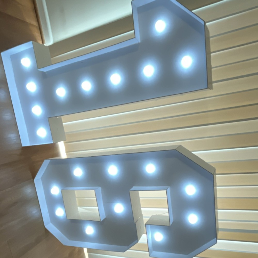 White LED Marquee Letters & Numbers Party Decorations, Plastic, Solid Pattern