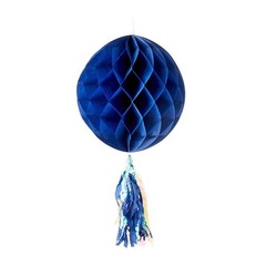 Dark Blue Honeycomb Hanging Decoration Party Decor Easy Assembly Tassel New