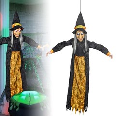 Life Size Hanging Talking Witch – Animated Halloween Witch with Sound Activation