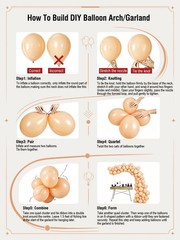 CVPARTYON Beige Champagne Gold Balloons 60 Pcs 12 Inch Cream Tan Nude Neutral…