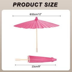 12″ Paper Umbrellas DIY Parasol for Photography, Crafts, Parties, Weddings