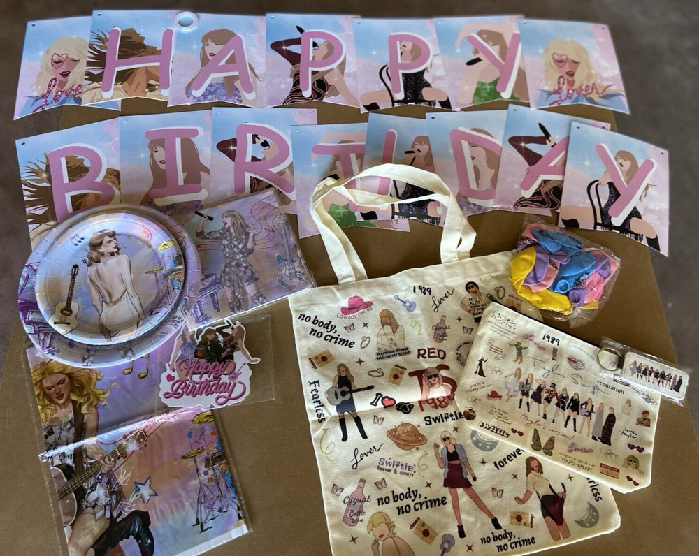 Taylor Swift Happy Birthday Banner And Party Decorations #296