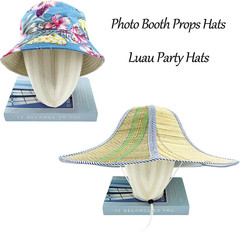 9 Pack Hawaiian Party Hats Luau Tropical Dress Up Photo Props Adult Teen