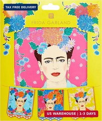 Talking Tables 1 x Frida Kahlo Garland Bunting – Vibrant Boho Party Paper Decora