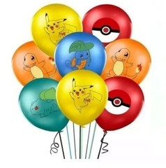 Pokémon tableware party set balloons kids birthday Supplies Plates Cups Pikachu