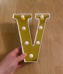 8.5″ Tall Gold Color Letter Mis XV Light Up LED Sign for Quinceanera Party Decor
