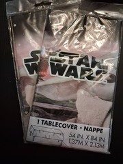 2 Star Wars The Mandalorian Plastic Table Covers 54″x84″ & a Baby Yoda Headband