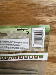 Minecraft Happy Birthday Banner 7.82 Ft Mojang Party Decoration NEW Sealed