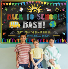 Back to School Bash Backdrop Banner End of Summer Back to School Decoration Firs