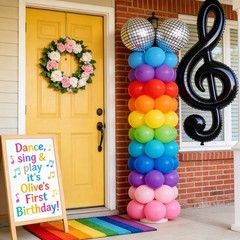Rainbow Balloons 36pcs 18 Inch Large Colourful Latex Balloons for Baby Shower…