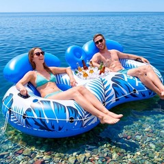 Pool Float Adult,2-Person Large Inflatable River Float, XL River Tubes for Fl…