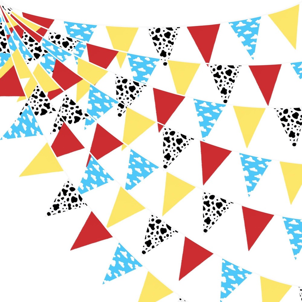 32Ft Cartoon Story Party Decorations Red Blue Yellow Toy Themed Story Fabric …