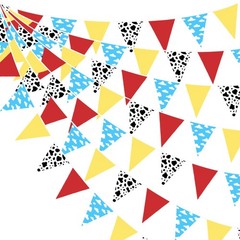 32Ft Cartoon Story Party Decorations Red Blue Yellow Toy Themed Story Fabric …