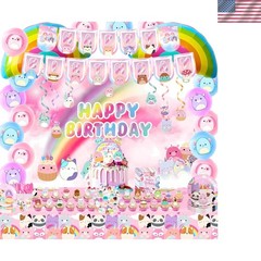 Cute Animals Birthday Decorations Kids Party Supplies with Banner Cake Topper…