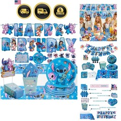 High-Quality 125-Piece Cartoon Birthday Set – Ideal for 16 Kids Celebrations