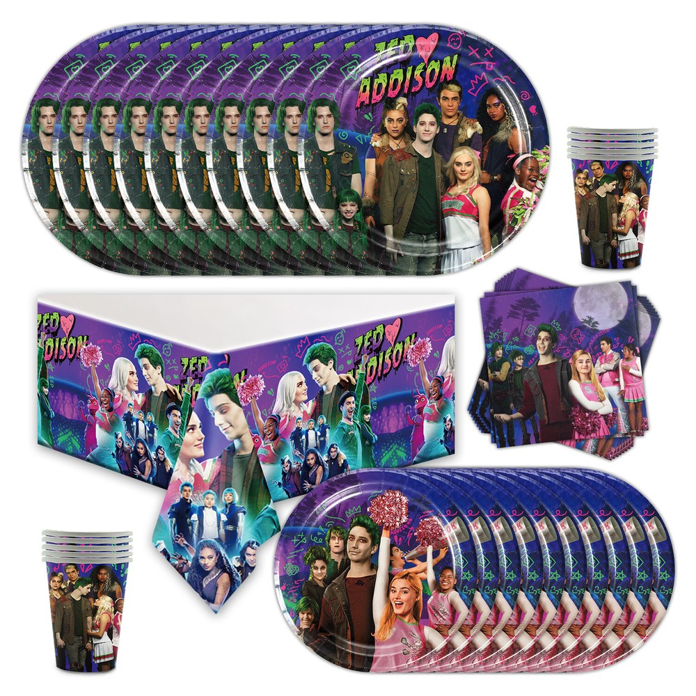 Zombies 3 Birthday Decor Party Supplies Set Plates Cups Tablecloth Napkins