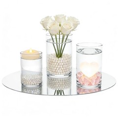 8 PCS Centerpieces Decoration for Wedding Table, 3MM Thick Acrylic Round Mirr…