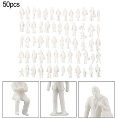 Pack Of 50/100pcs 1:75 Scale Model Miniature White Figures Architecture Model