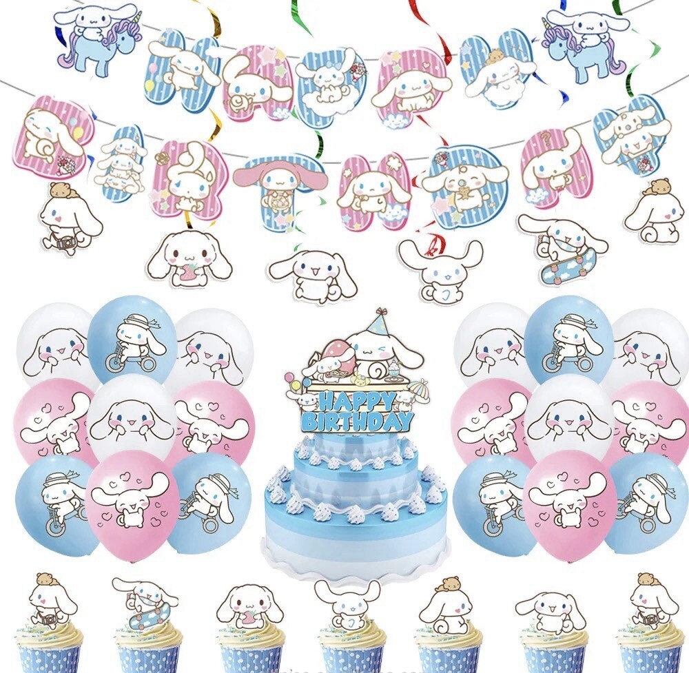 USA FAST FREE SHIPPING Sanrio Cinnamoroll Birthday Decoration Set