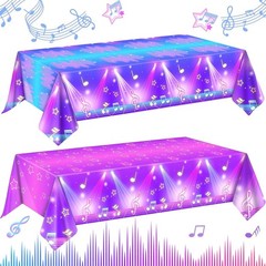 Magical Music Themed Table Covers 54×108 Inch for Birthday Party Supplies